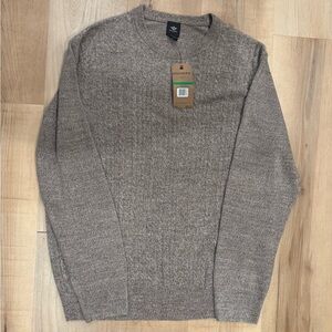 NWT Dockers Cable Knit Crewneck Sweater Oatmeal Beige Marl Large